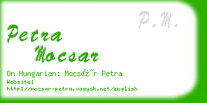 petra mocsar business card